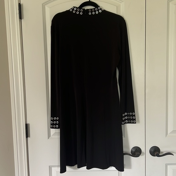 Michael Kors | Black Mock Neck Dress with Silver Buttons (XL) - Picture 4 of 4